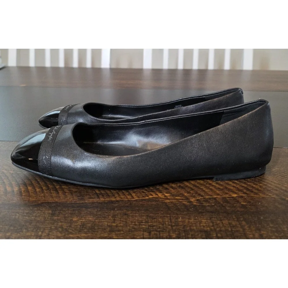 Karl Lagerfeld Zofia Zayne Black Ballet Flats Slippers E24 Slip On Shoes sz 9‎ M